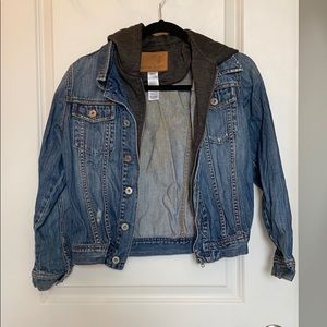 Guess denim / jean jacket with hoodie
